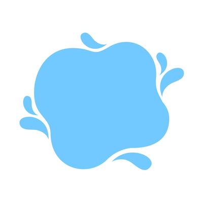 blob shape light blue soft for banner copy space, aqua background, water blob splash light blue color, water blobs droplet wave shape for element banner, blob round shape simple