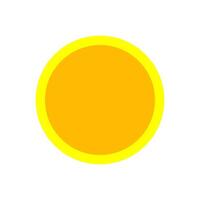 button circle shape yellow for buttons games play isolated on white, simple yellow buttons circle flat, round button yellow flat style icon sign for applications, modern buttons for website or app vector