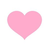 heart shape pastel pink isolated on white background, heart-shaped flat icon symbol, pink heart shape for decoration valentine's card, heart shape simple vector