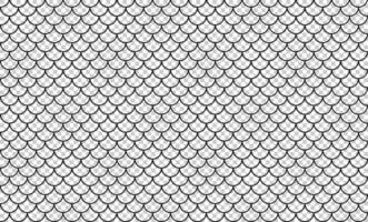 line art of fish scale pattern isolated on transparent background, tile pattern line, mermaid tail pattern grid for decoration vector