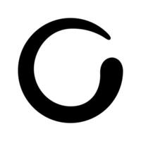 zen circle isolated on white, zero spiral logo with lines swirl shape, zen sign, zero symbol vector