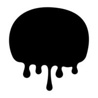 ink drop splash black isolated on white background, ink black blob and white space for banner background, water splash or blob black for element banner, water drop splatter simple vector