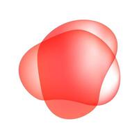 flat blob red isolated on white for background, simple drop fluid shape for graphic hipster card, for cover poster or flyer brochure design, colorful minimal bubble blot for element banner frame ad vector