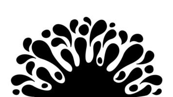 black ink drop splash isolated on white background, ink black blob and white space for banner background, water splash or blob black for element banner, water drop splatter simple for graphics design vector