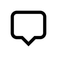 black speech bubble sign isolated on white, bubble speak icon trendy flat design, simple square dialog message for icon, speech bubble square black for button, text box for a comment symbol vector