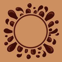 chocolate brown splash blob for a banner background, drop brown liquid splash, icon splashing chocolate blob shape vector
