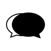 speech balloon ellipse shape isolated on white, vector