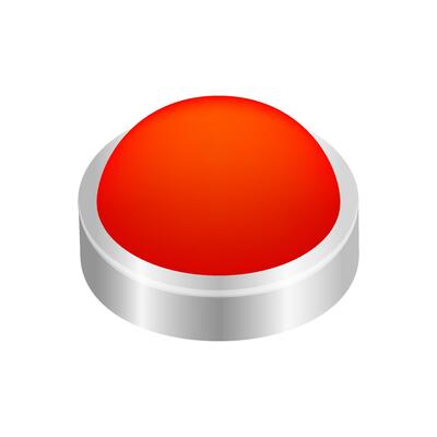 button circle shape red for buttons games play isolated on white, red modern buttons simple and convex, sphere button red flat style icon sign for applications, buttons round for website symbol