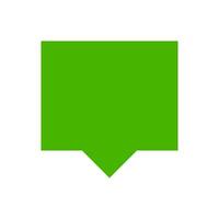 green speech bubble sign, bubble speak icon trendy flat design, simple square dialog message for icon, speech bubble square green for button, text box for comment symbol vector