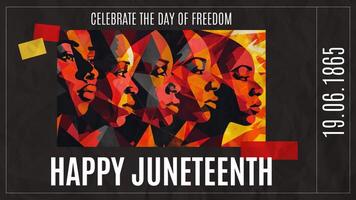 Paper Texture Juneteenth Twitter Post template