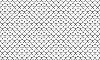 line art of fish scale pattern isolated on white background, tile pattern line, mermaid tail pattern grid for decoration vector