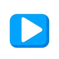 play icon for media isolated on white background, flat button play , icon play for music and app, simple play sign for ui application audio or movie, player button of interface vector