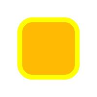 button square shape yellow for buttons games play isolated on white, yellow modern buttons square simple, square button yellow flat style icon sign for applications, buttons square for website or app vector