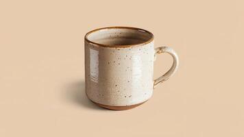 A coffee mug on a beige background photo