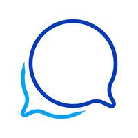 speech bubble blue circle isolated on white, bubble chat sign for icon speak or talk, balloon speech for message copy space text, dialog box chat symbol, speech bubble icon for conversation concept vector