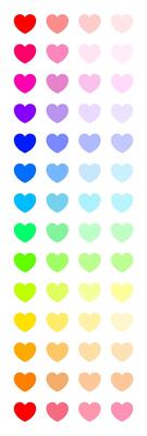 heart shape colorful cute isolated on white, simple heart plain multicolored for element valentine card, icon heart-shaped minimal flat lay for decoration, clip art heart sign colorful of many pattern