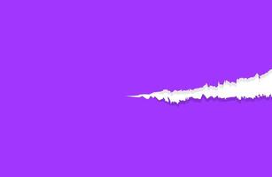 paper purple with tear marks for banner copy space, paper rip torn purple square background, paper with edge tear, sheet paper card rip for advertising message text, purple notepaper memo torn texture vector