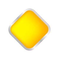 button square shape yellow for buttons games play isolated on white, yellow modern buttons simple and convex, square button yellow flat style icon sign for applications, buttons square for website app vector
