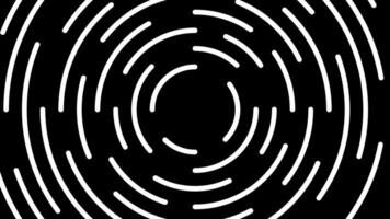 circle line white swirl burst on black background, swirl circle art line spiral shape, cycle spiral shape for technology concept, ripple lines graphic circle round, wave line twist and motion effects vector