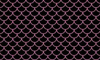 mermaid pattern, fish scale pattern art line pink on black background, mermaid tail pattern line art vector