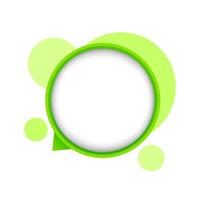 speech bubble green circle, bubble chat sign for icon speak or talk, balloon speech for message copy space text, dialog box chat symbol, modern speech bubble for conversation concept vector