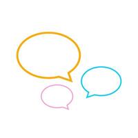 speech bubble line ellipse isolated on white vector