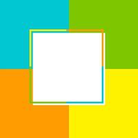 square white on pastel soft multicolour for banner background, square shape multicolored for copy space, colorful square for banner, background multicolored for advertising vector