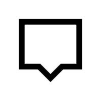 black speech bubble sign, bubble speak icon trendy flat design, simple square dialog message for icon, speech bubble square black for button, text box for comment symbol vector