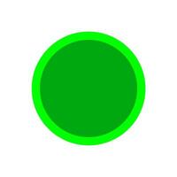 button circle shape green for buttons games play isolated on white, simple green buttons circle flat, round button green flat style icon sign for applications, modern buttons round for website or app vector