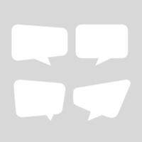 white speech bubble square isolated on grey soft, balloon message icon for chat and talk speak, speech bubble for talk communication concept, dialog chatting box for copy space text vector