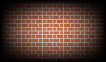 wall red brick and black blurred soft edges for background, concrete wall with red brown brick backdrop, pattern brick on wall structure of architecture, wallpaper cement wall red brick for copy space vector