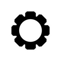 circle cog for mechanization icons vector