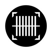 bar code scan for icon isolated on white, qr code scan digital symbol, identification data code for button scan symbol, coding bar for information price tag scan, shopping code for smartphone apps vector