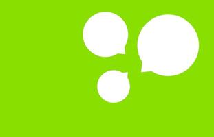 speech bubble circle on lemon green background, banner frame with speech bubble circle shape, template circle white and green for copy space, modern circle frame for message text advertising vector