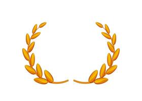 copper laurel wreath isolated on white, circle frame copper laurel wreath symbol, laurel wreath element of graduation certificates card, royal luxury vip for ornament avatar vintage icon vector