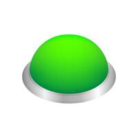 button circle shape green for buttons games play isolated on white, green modern buttons simple and convex, sphere button green flat style icon sign for applications, buttons round for website or app vector