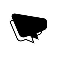 speech balloon trapezoid shape isolated on white, speech bubble sign vector
