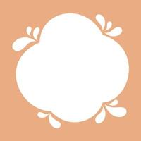 blob shape on brown pastel soft for banner copy space, aqua background, white milk blob splash on cocoa brown, water blobs droplet wave shape for banner, milk blob simple for graphics vector