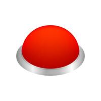 button circle shape red for buttons games play isolated on white, red modern buttons simple and convex, sphere button red flat style icon sign for applications, buttons round shape vector