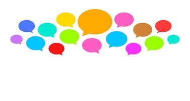 speech bubble ellipse many isolated on white for copy space, balloon message icon for chat and talk speak vector
