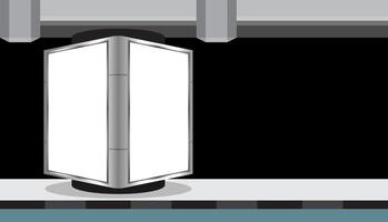 billboard light box blank white for media ad, empty light box for advertising and copy space, signs under the expressway panel for sign, advertising at road or under of way, billboard box sign empty vector