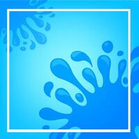 water drop splash blob on blue background, splash of water for element banner frame, water drop splatter simple for songkran festival copy space template, splash water drop symbol for banner vector
