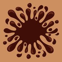 chocolate brown splash blob, drop brown liquid splash vector