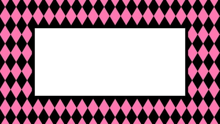 banner pink black rhombus pattern for background, black pink frame for cosmetics banner background, black pink in pattern diamond rhomb shape, copy space