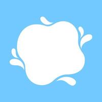 milk blob shape on light blue soft for banner copy space, aqua background, white milk blob splash on pastel blue, water blobs droplet wave shape for banner, milk blob simple for graphics vector