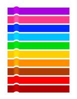 strip bar label graphics colorful for header list text, striped bar lines many colored for message, longitudinal stripes colorful pattern, multi color swatch line isolated on a white vector
