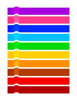 strip bar label graphics colorful for header list text, striped bar lines many colored for message, longitudinal stripes colorful pattern, multi color swatch line isolated on a white