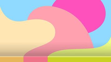 background blob shape pastel color with display shelf for products presentation, wall blob shape pattern and table shelves shelf for cosmetics ad pastel soft, table plank with colorful blob shape vector