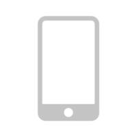 modern smartphone icons grey isolated on white background, illustration smartphone flat symbol, mobile smart phone front view, phone symbol for clip art, smartphone front screen for infographics vector