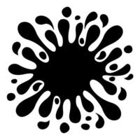 black ink drop splash isolated on white background, ink black blob and white space for banner background, water splash or blob black for element banner, water drop splatter simple for graphic vector